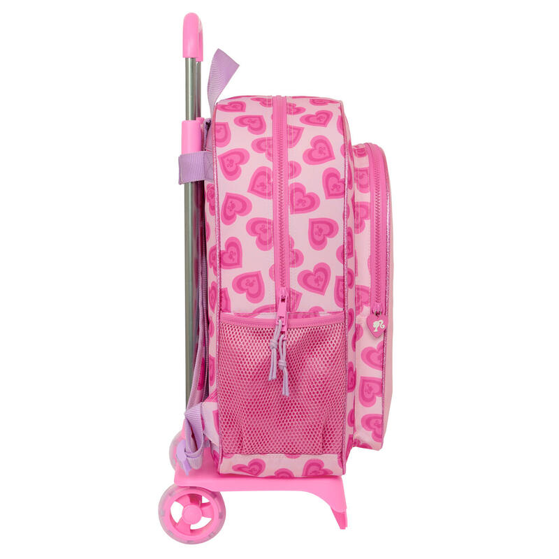 Mochila Escolar con Ruedas Barbie Love Rosa