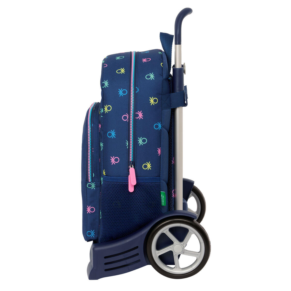 Mochila Escolar com Rodas Benetton Cool Azul Marinho 2/3