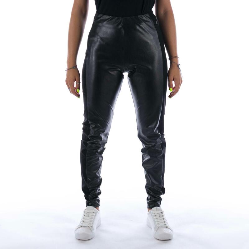 Leggings Deha Faux Leather Leggings Nero Donna