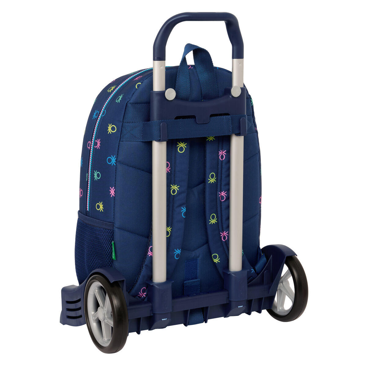Mochila Escolar com Rodas Benetton Cool Azul Marinho 3/3