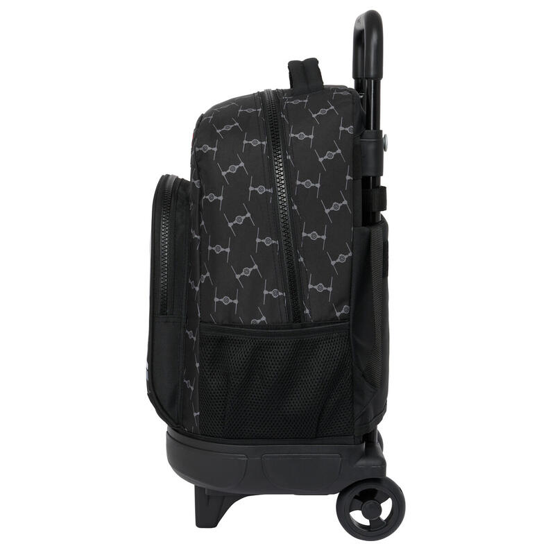 Mochila Escolar con Ruedas Star Wars The fighter Negro