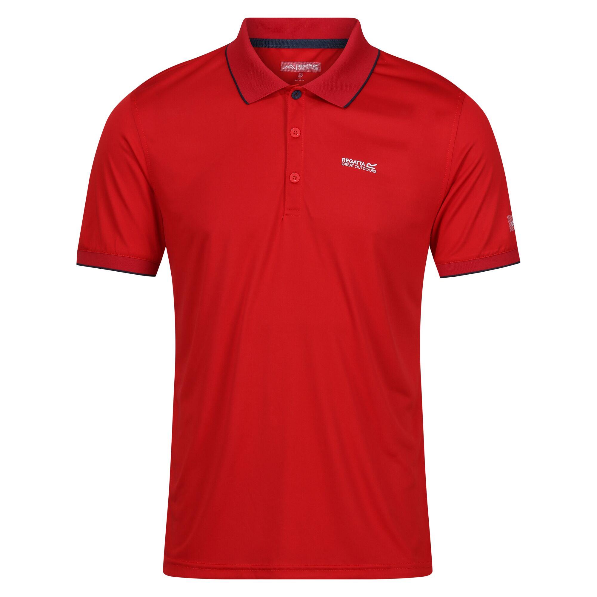 REGATTA Polo Remex II para hombre caballero Rojo Sólido Peligro