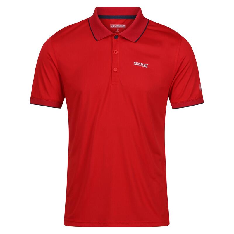 Heren Remex II Polo Shirt (Gevaar Rood Vast)