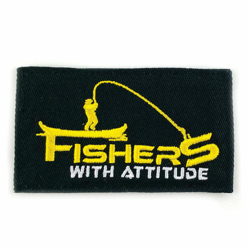 Scratch-Patch schwarz bestickt - Fisher With Attitude