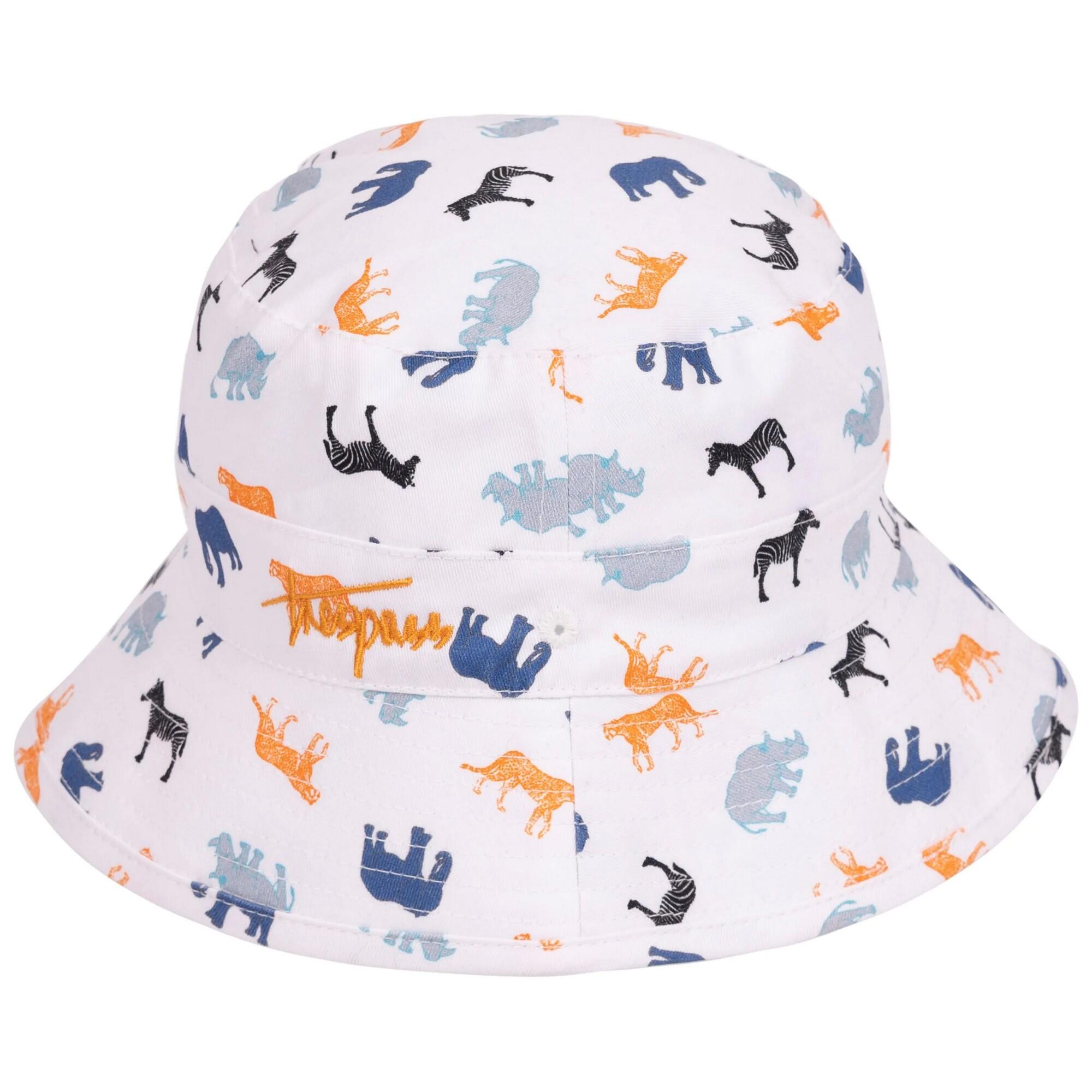 Childrens/Kids Zebdee Safari Animals Bucket Hat (White) 4/5