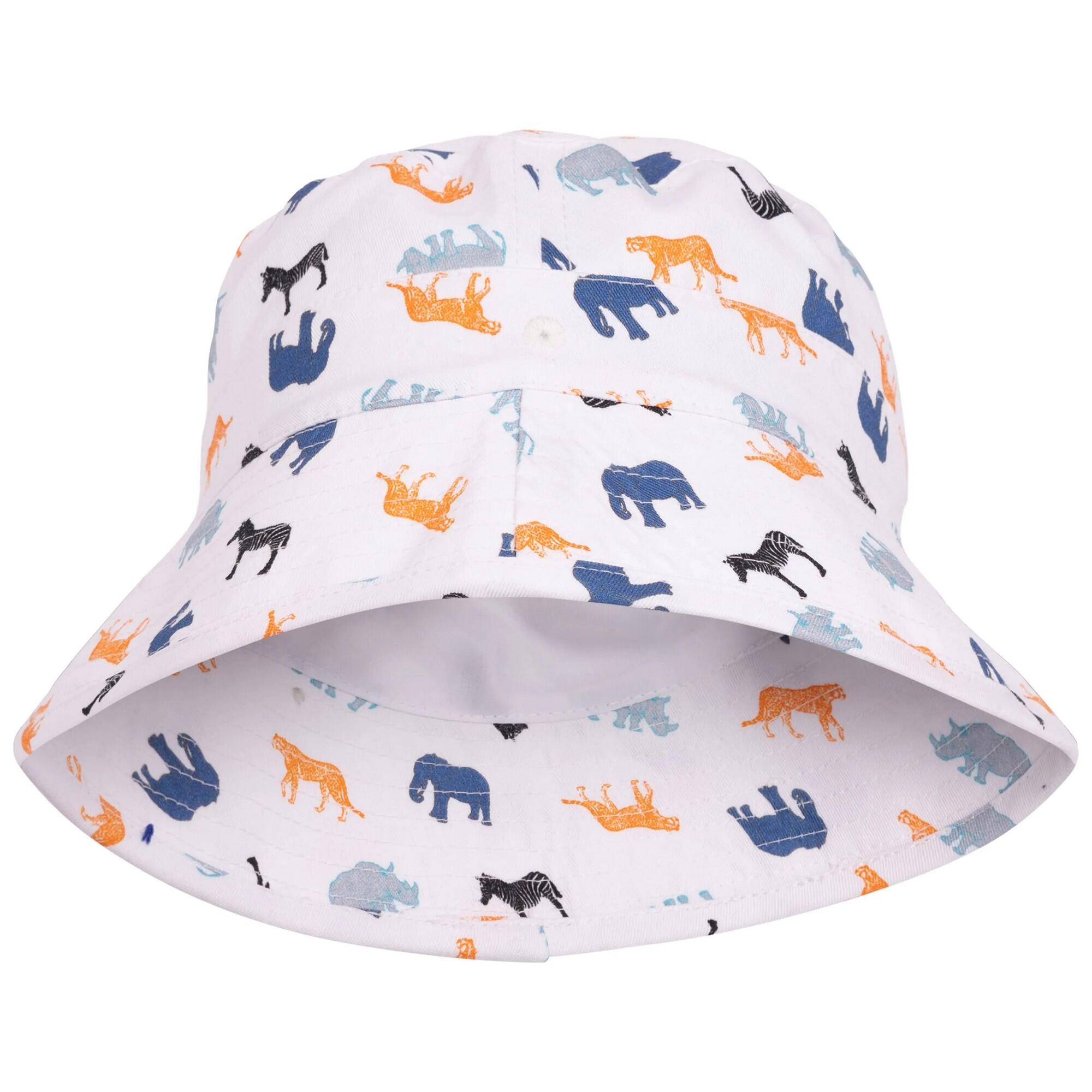 TRESPASS Cappello A Secchiello Animali Da Safari Bambini Trespass Zebdee Bianco