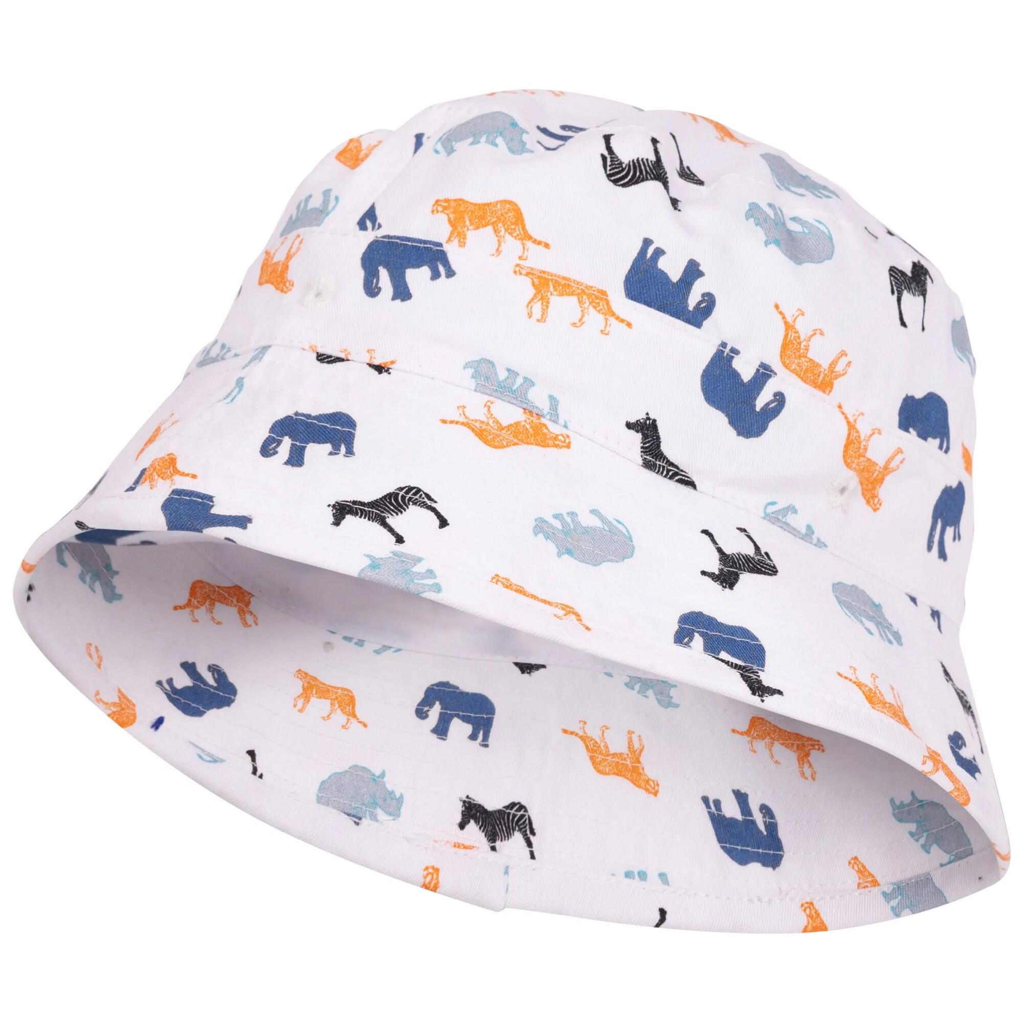Childrens/Kids Zebdee Safari Animals Bucket Hat (White) 2/5