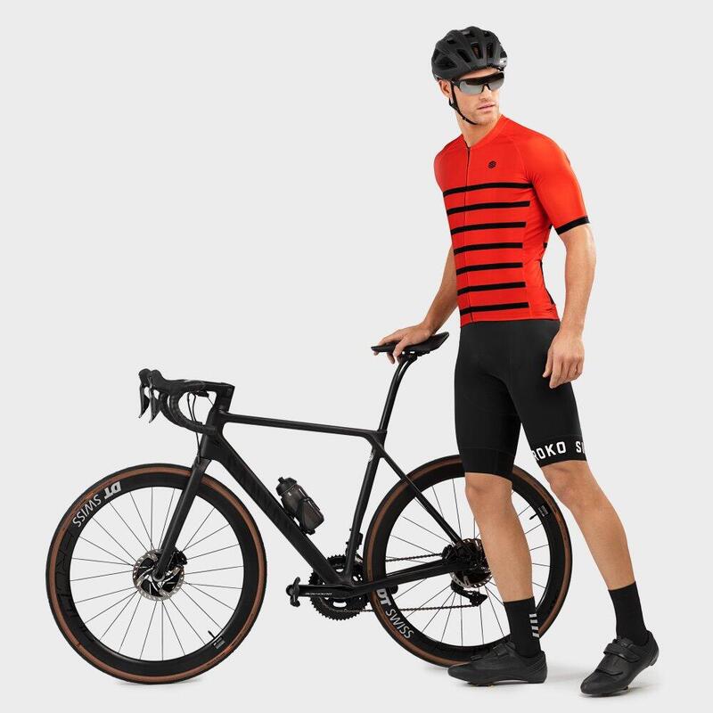 Herren Radsport kurzärmeliges radtrikot für M2 Pimorent Leuchtendes Orange