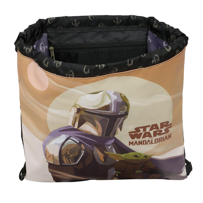 Mochila Saco Infantil The Mandalorian This is the way Negro