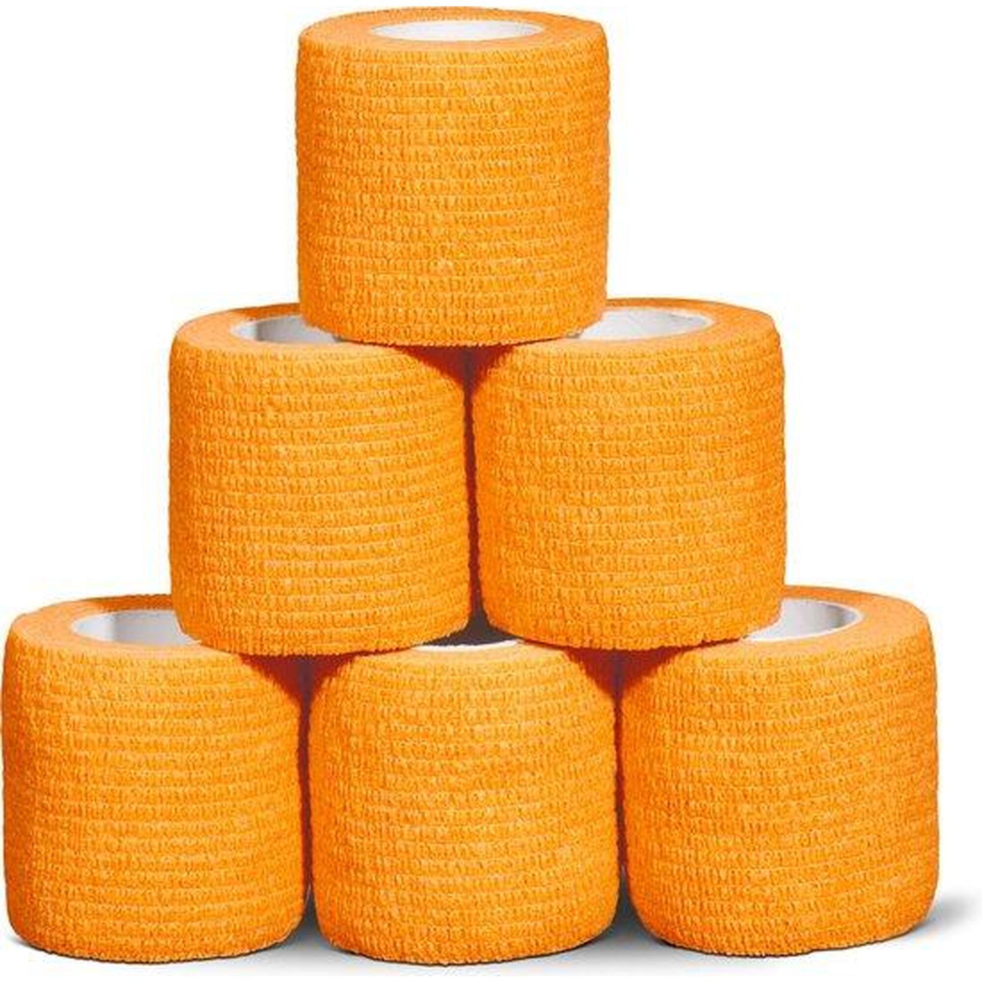 Sous-bandage sportif 6 rouleaux orange