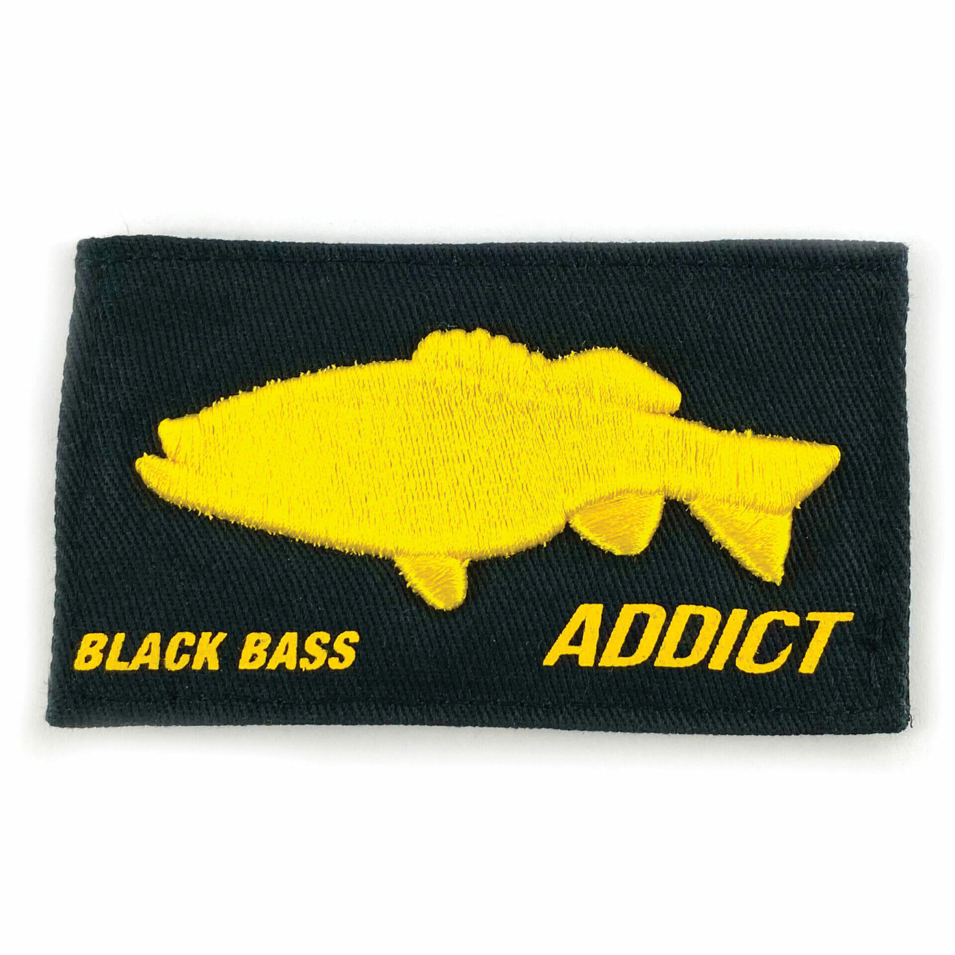 FISHXPLORER Black embroidered scratch – Black Bass Addict