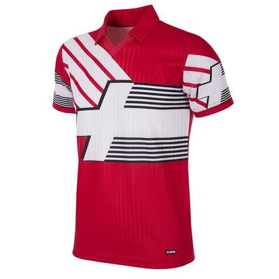 Retro voetbalshirt - heren - zwitserland 1990 - 92 - rood