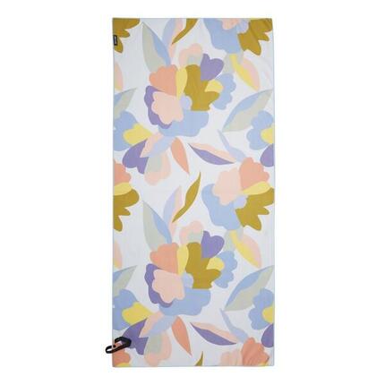 Badetuch, Microfaser, Abstrakt Blumen Damen und Herren Blau/Pink