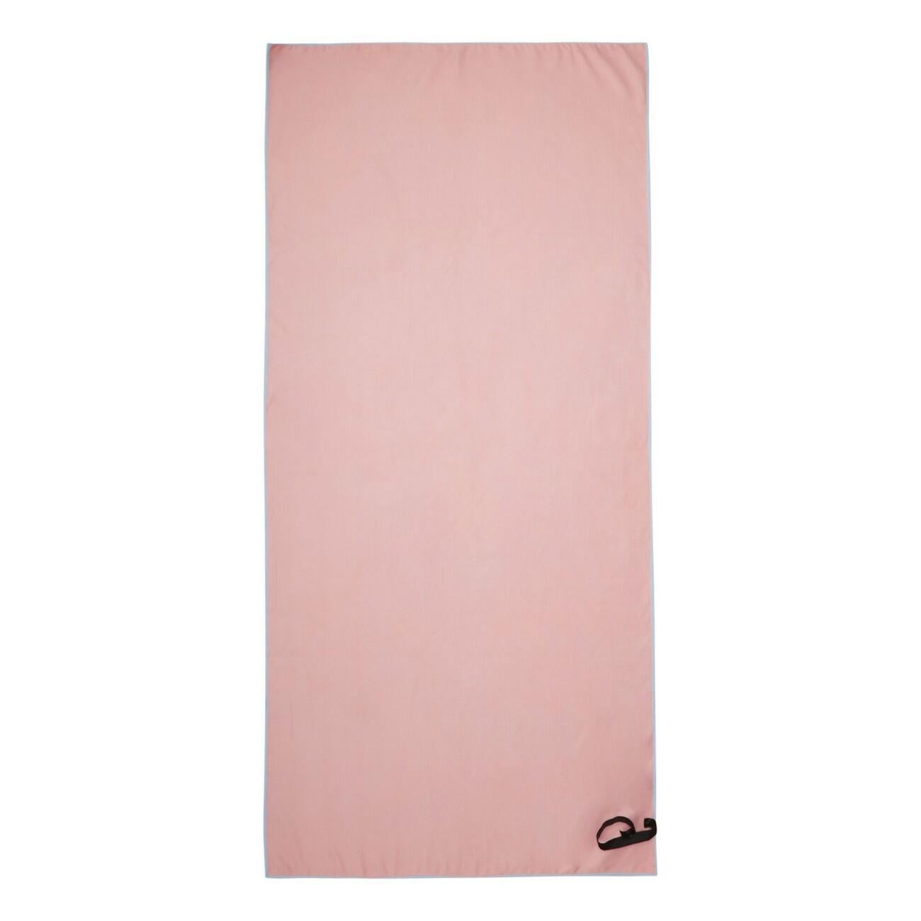 Abstract Floral Microfibre Beach Towel (Blue/Pink) 2/4