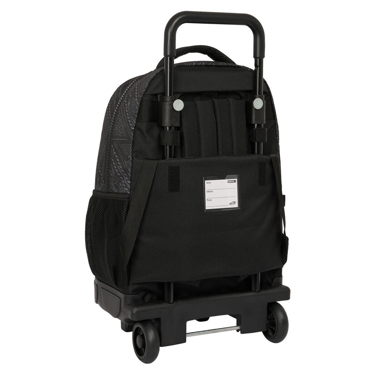 Mochila Escolar con Ruedas Nerf Get ready Negro 2/3