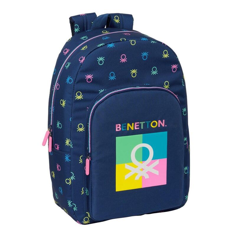 Mochila Escolar Benetton Cool Azul marino