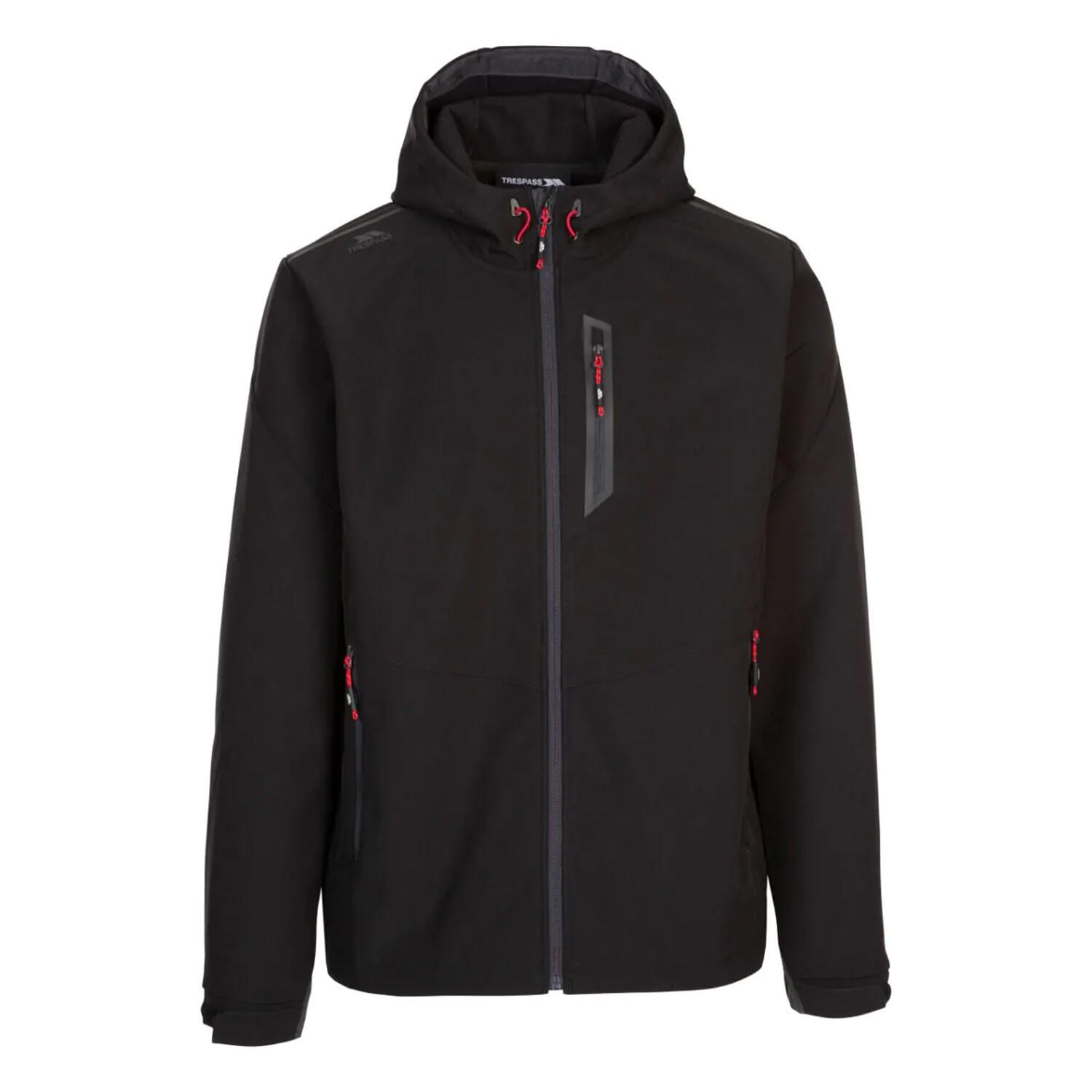 TRESPASS Mens Alwero Softshell Hybrid Jacket (Black)