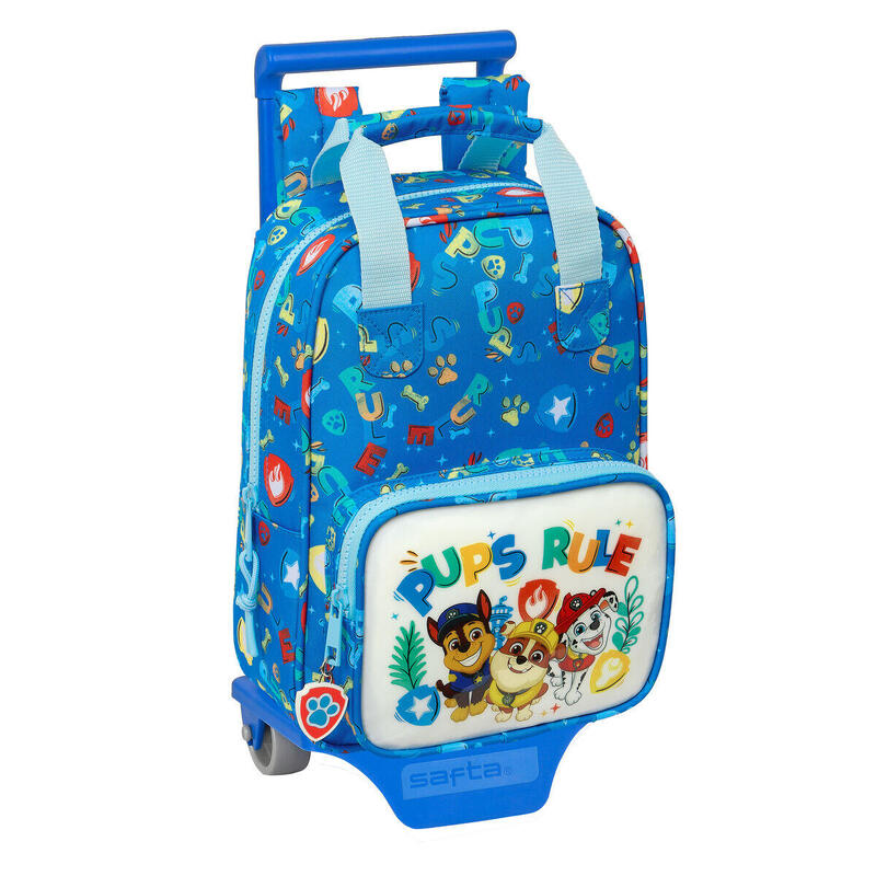 Mochila Escolar con Ruedas The Paw Patrol Pups Purple Azul