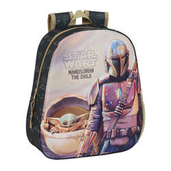 Mochila Infantil 3D The Mandalorian Negro