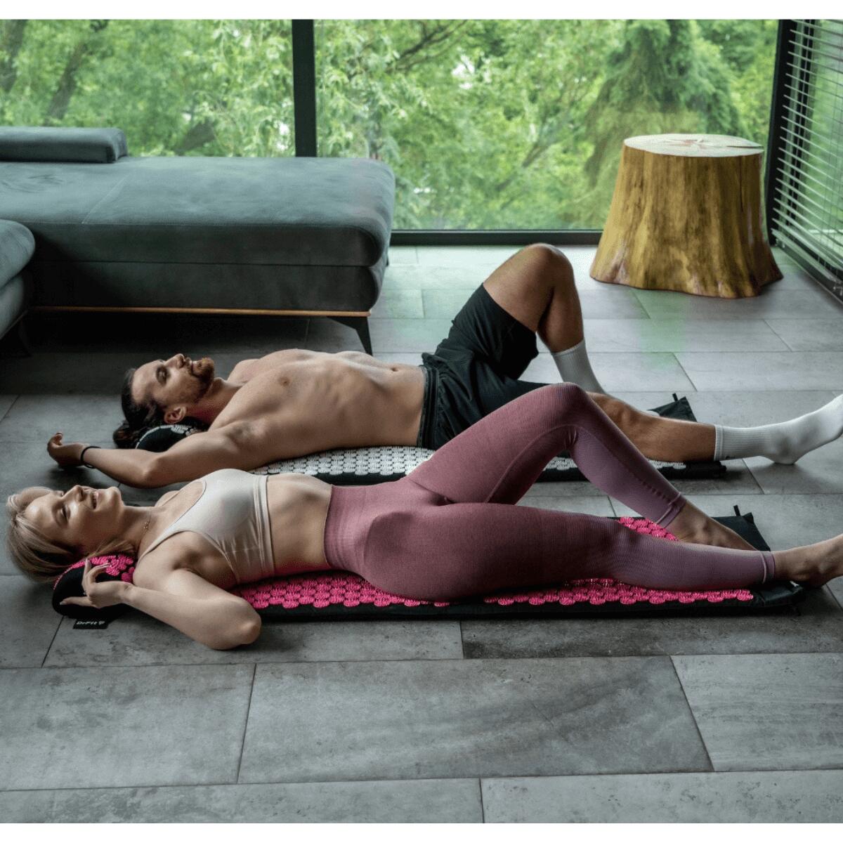 Mata długa do akupresury DrFit + poduszka wałek 5/5
