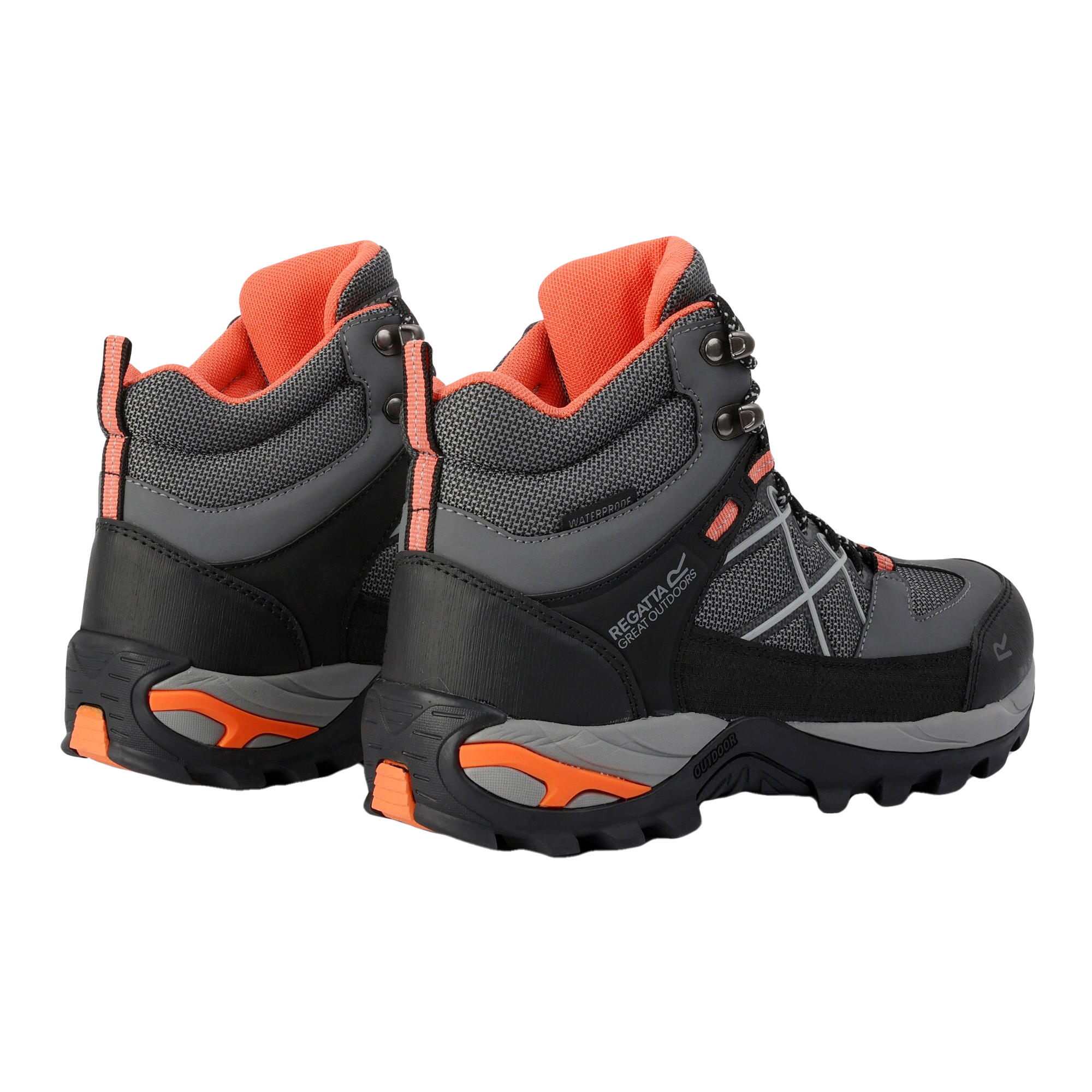 Bottines De Marche SAMARIS Femme (Gris Foncé / Mandarine) 2/5