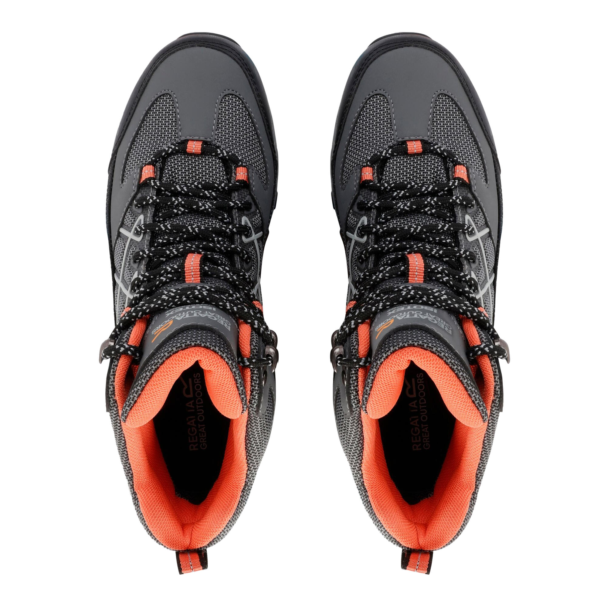 Bottines De Marche SAMARIS Femme (Gris Foncé / Mandarine) 3/5