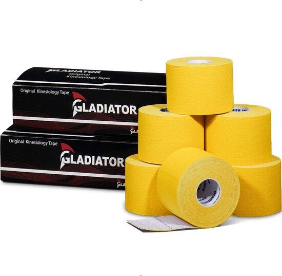 GLADIATOR SPORTS Gladiator Sports Kinesiotape (6 rollen ) – Geel