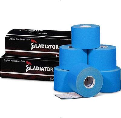 Gladiator sports kinesiotape (6 rollen ) – blauw