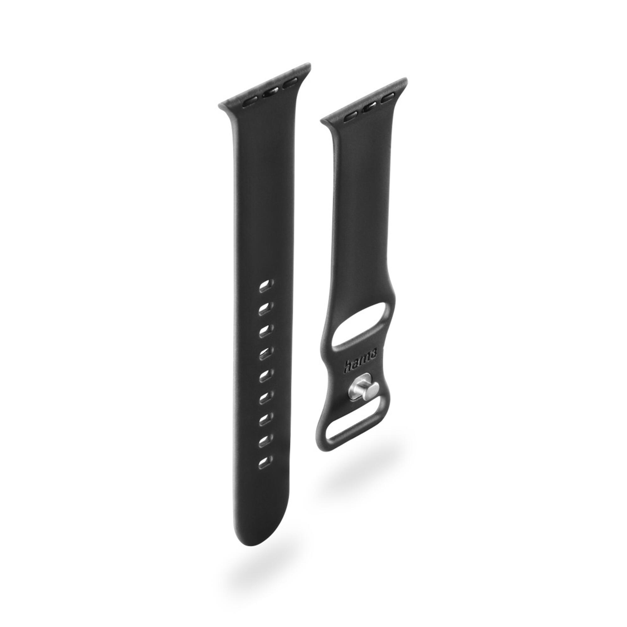 HAMA Armband Fantastic Feel für Apple Watch 42/44/45/49mm,Schwa 2/5
