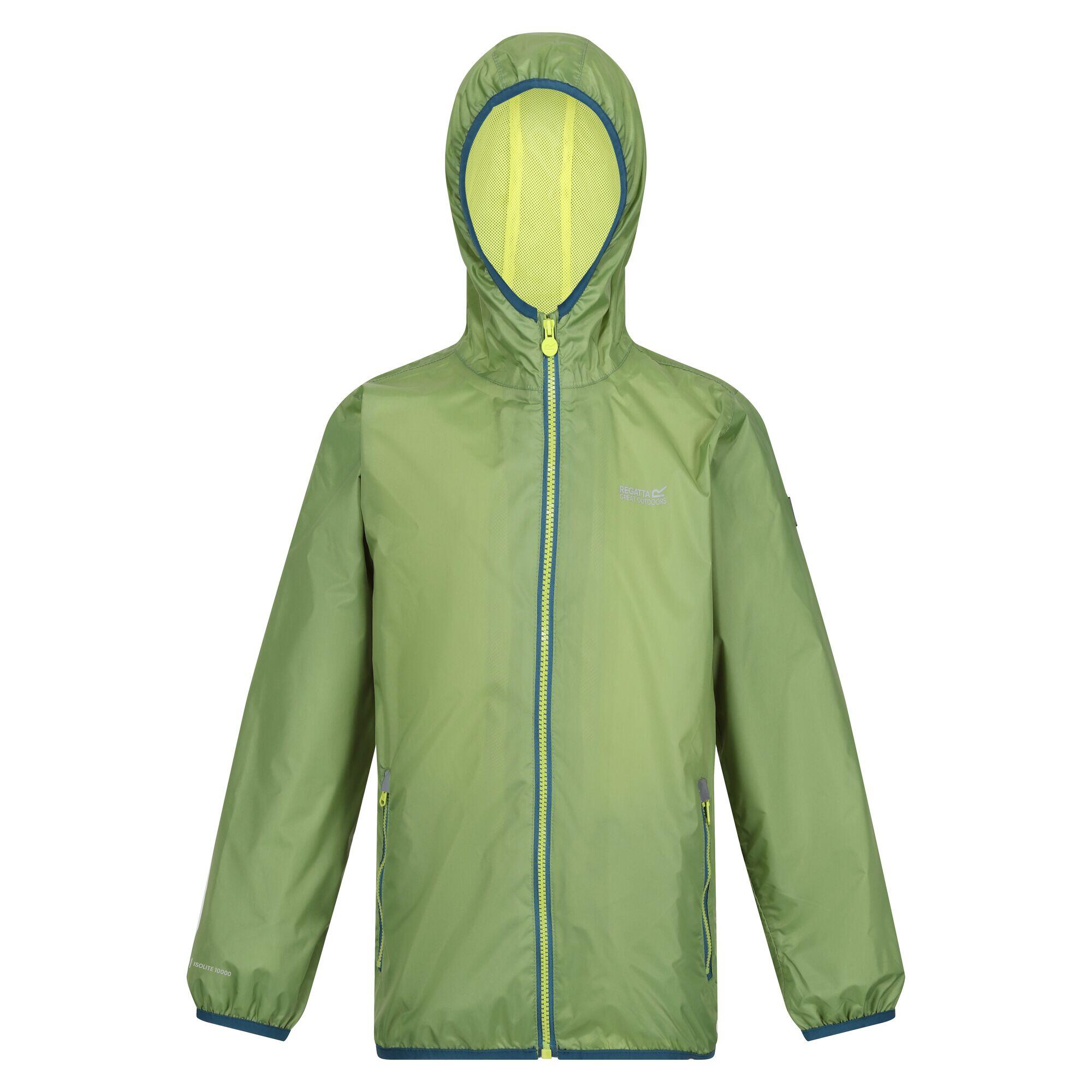 REGATTA Groot Buitenshuis Kinderen/Kinderen Lever II Packaway Rain Jacket (Pikant