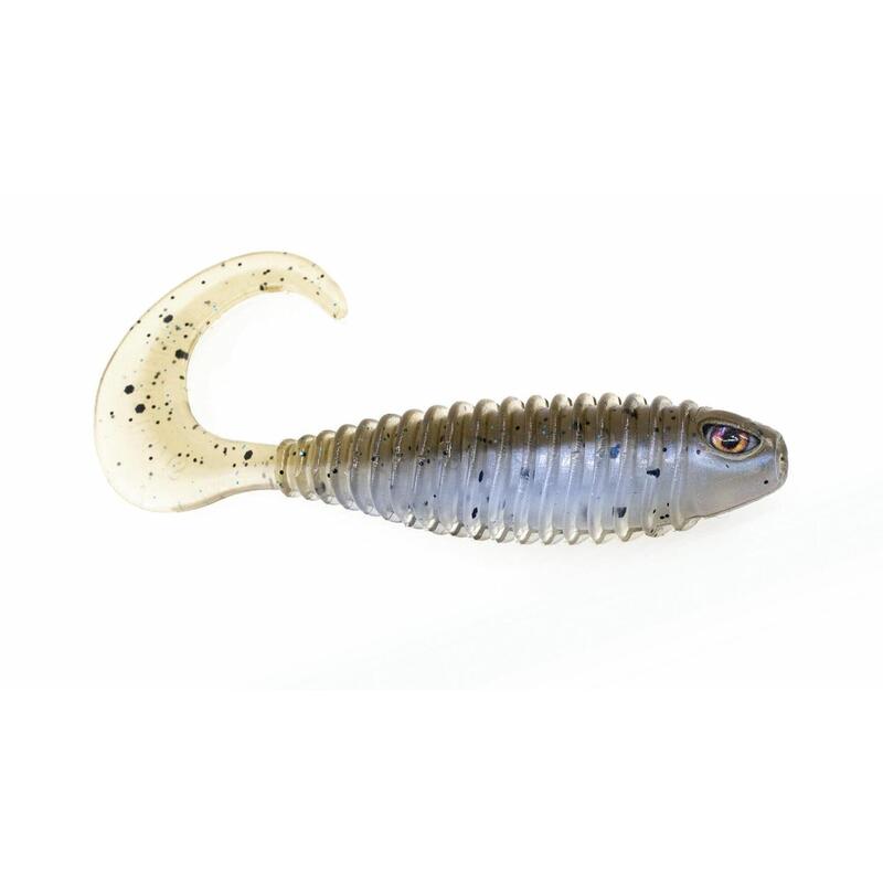 Leurre Souple -  Curly Bait - 7.6cm - 110 Pearl Minnow