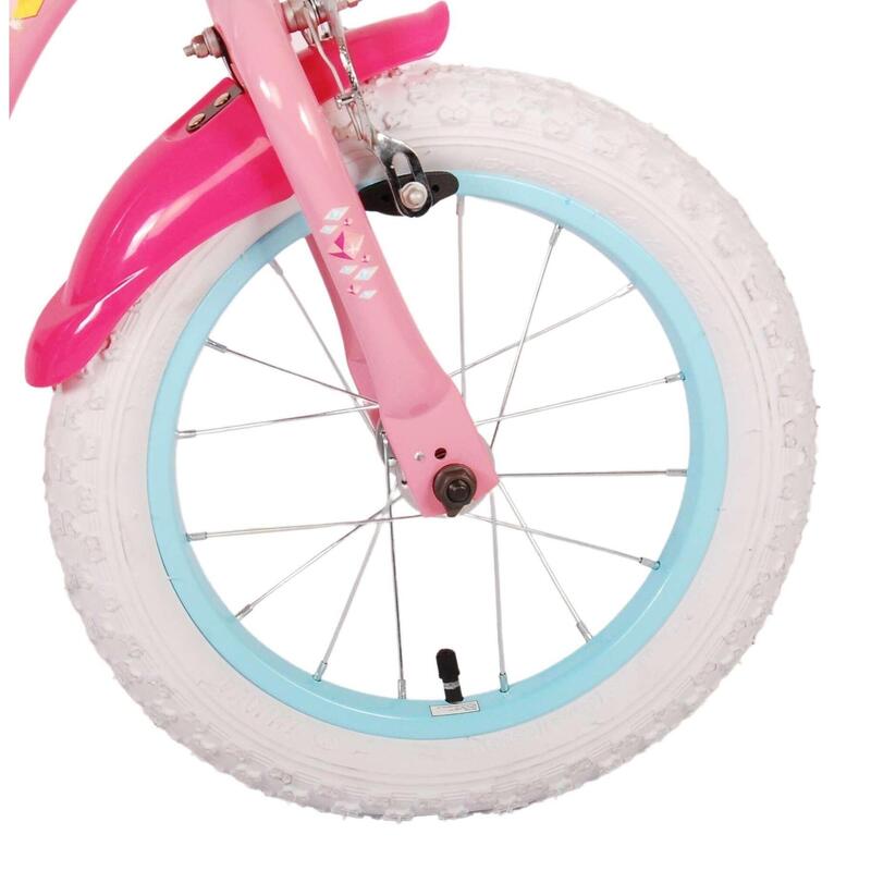 Disney Princess Children's Bicycle - Girls - 14 pouces - Pink - deux freins à