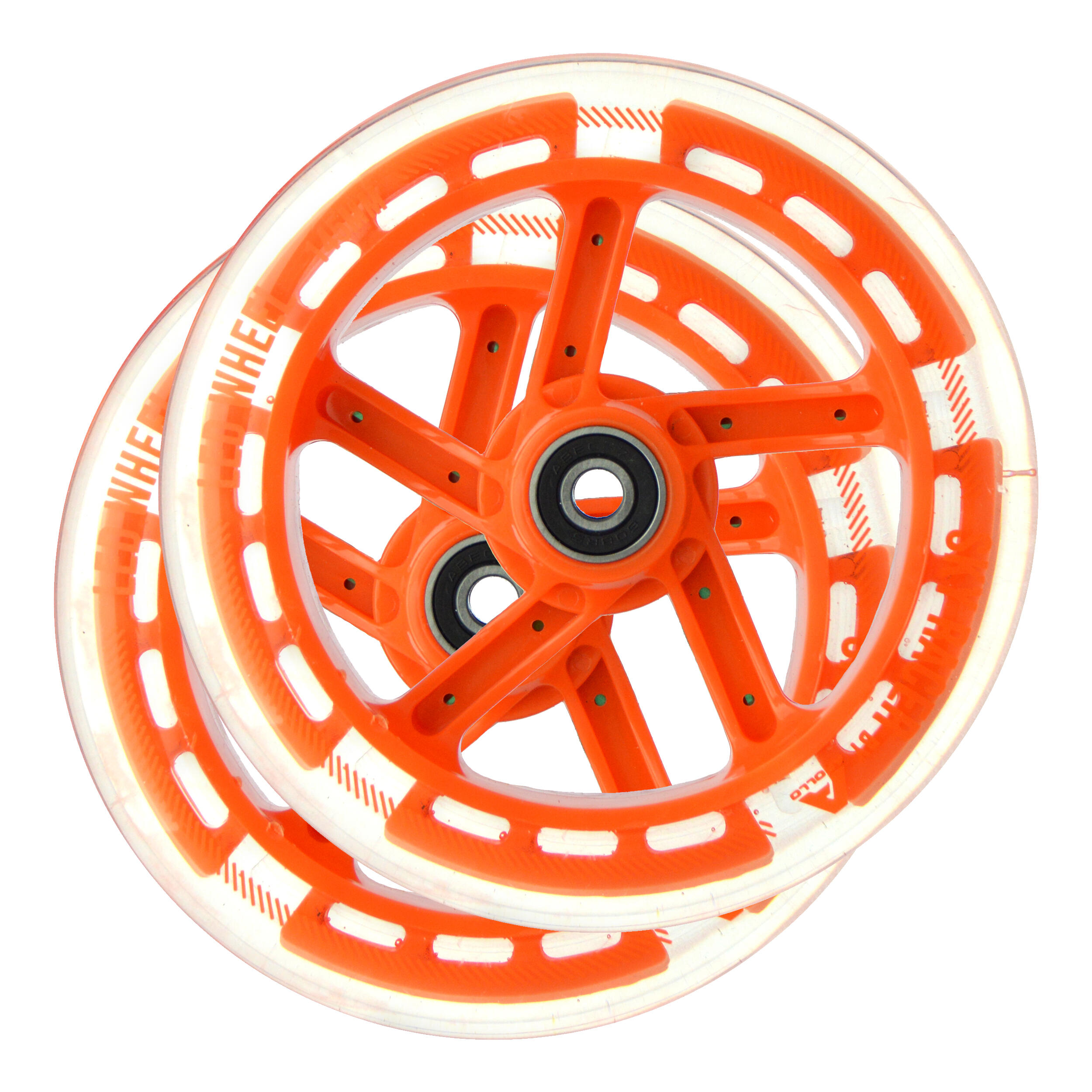 Apollo - Roue De Trottinette Adulte 145mm Pro Abec 7 Avec Led - Roue - Orange - 145 Mm - Decathlon