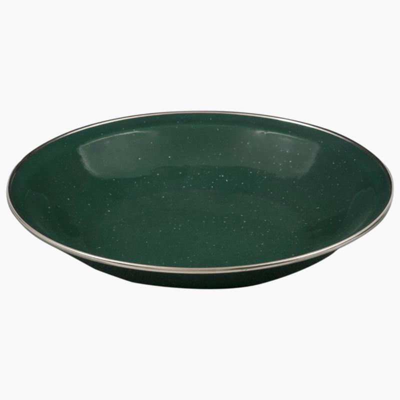 HIGHLANDER Highlander Deluxe Enamel Soup Plate Green