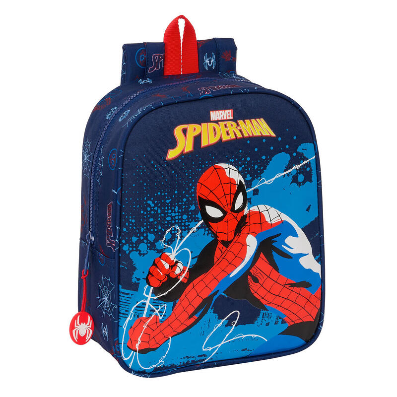 Mochila Infantil Spider-Man Neon Azul marino