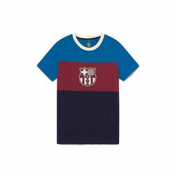 Maillot de Football à Manches Courtes pour Homme F.C. Barcelona Bleu