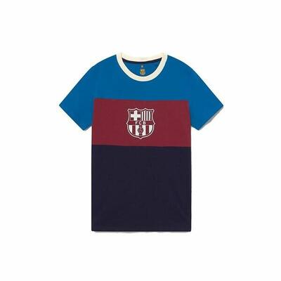 Heren voetbal t-shirt met korte mouwen f.c. barcelona blauw