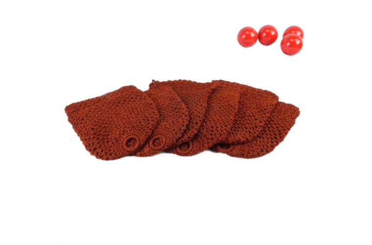 Deluxe Nylon PAPRIKA Pool Snooker billiard Table Pockets Nets Set