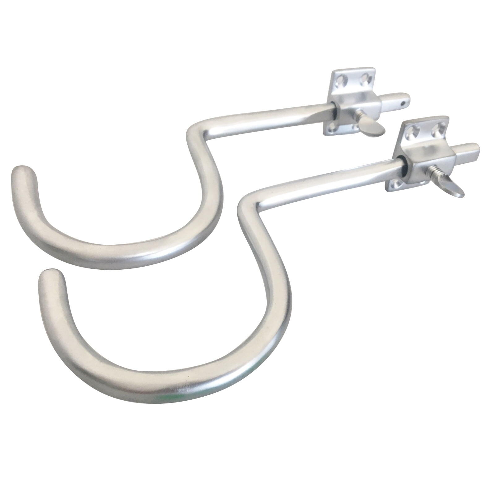 Quality Pool Snooker Billiard Cue Rack Hooks Hangers Satin Chrome Set