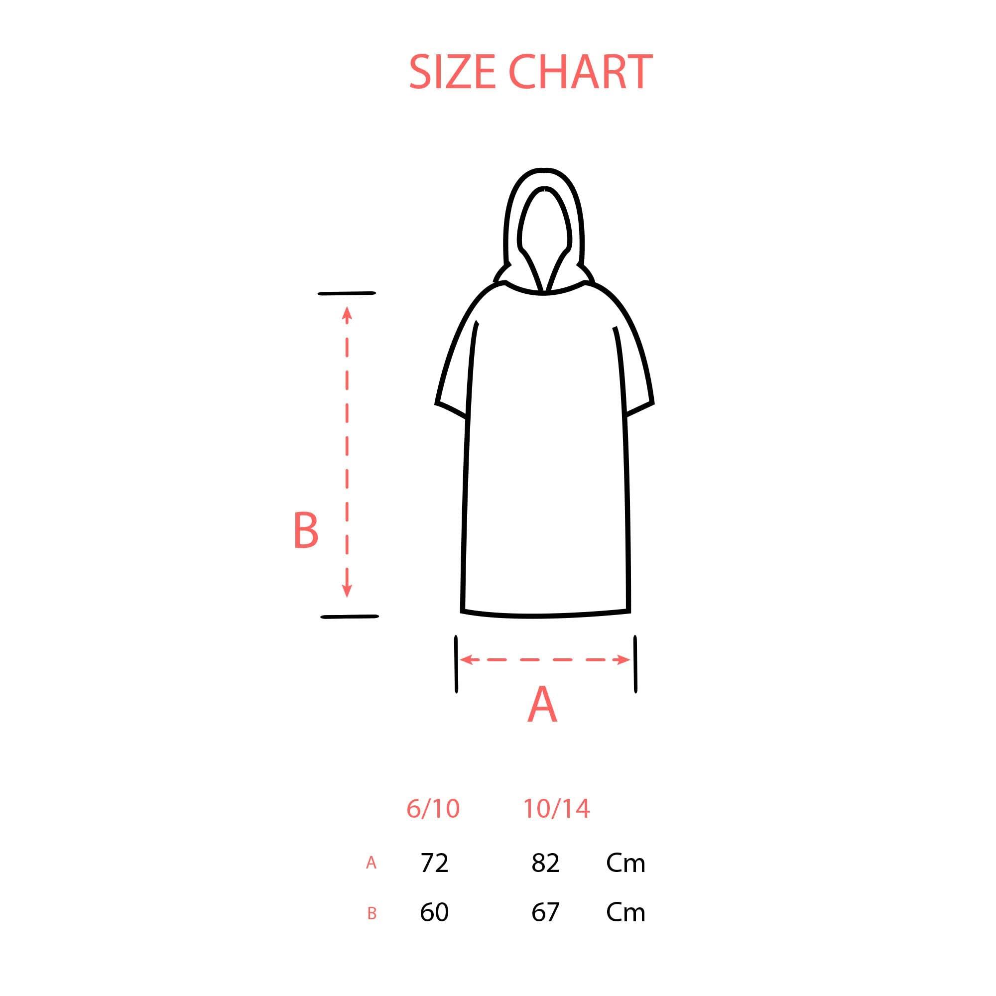 Surfponcho voor volwassenen – biologisch katoen – S/M (Zwart) 5/5
