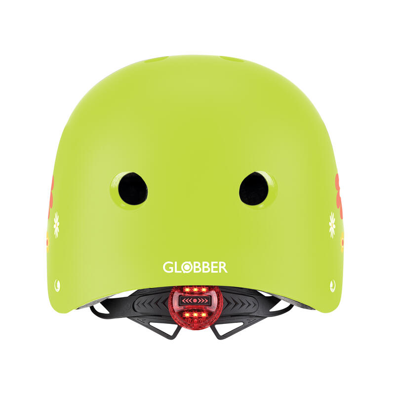 Globber | KinderCasque | Elite Lights | XS-S | Lime vert flowers