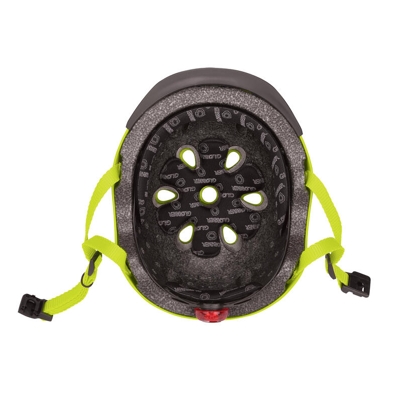 Globber | KinderCasque | Elite Lights | XS-S | Lime vert flowers