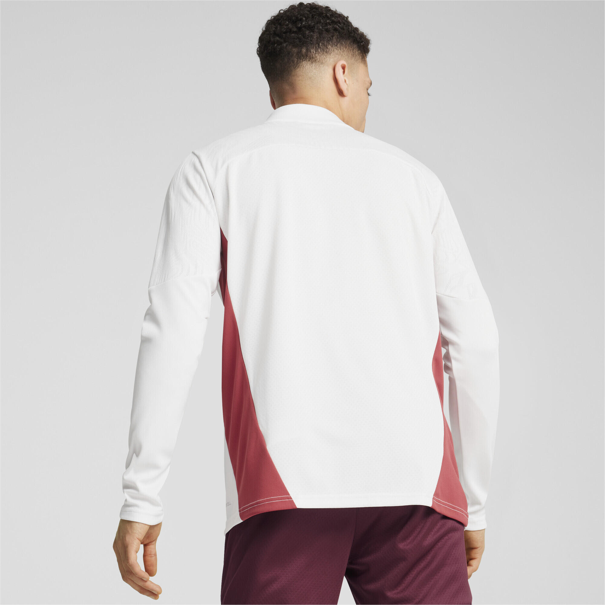 RB Maglia da allenamento con zip a un quarto Leipzig da uomo PUMA White Club Red 5/7