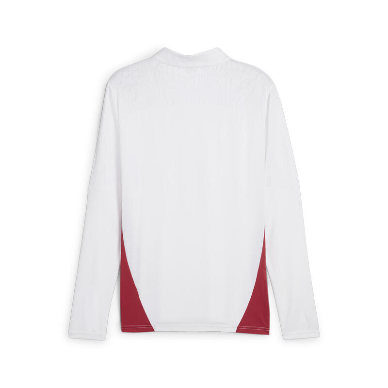 RB Maglia da allenamento con zip a un quarto Leipzig da uomo PUMA White Club Red