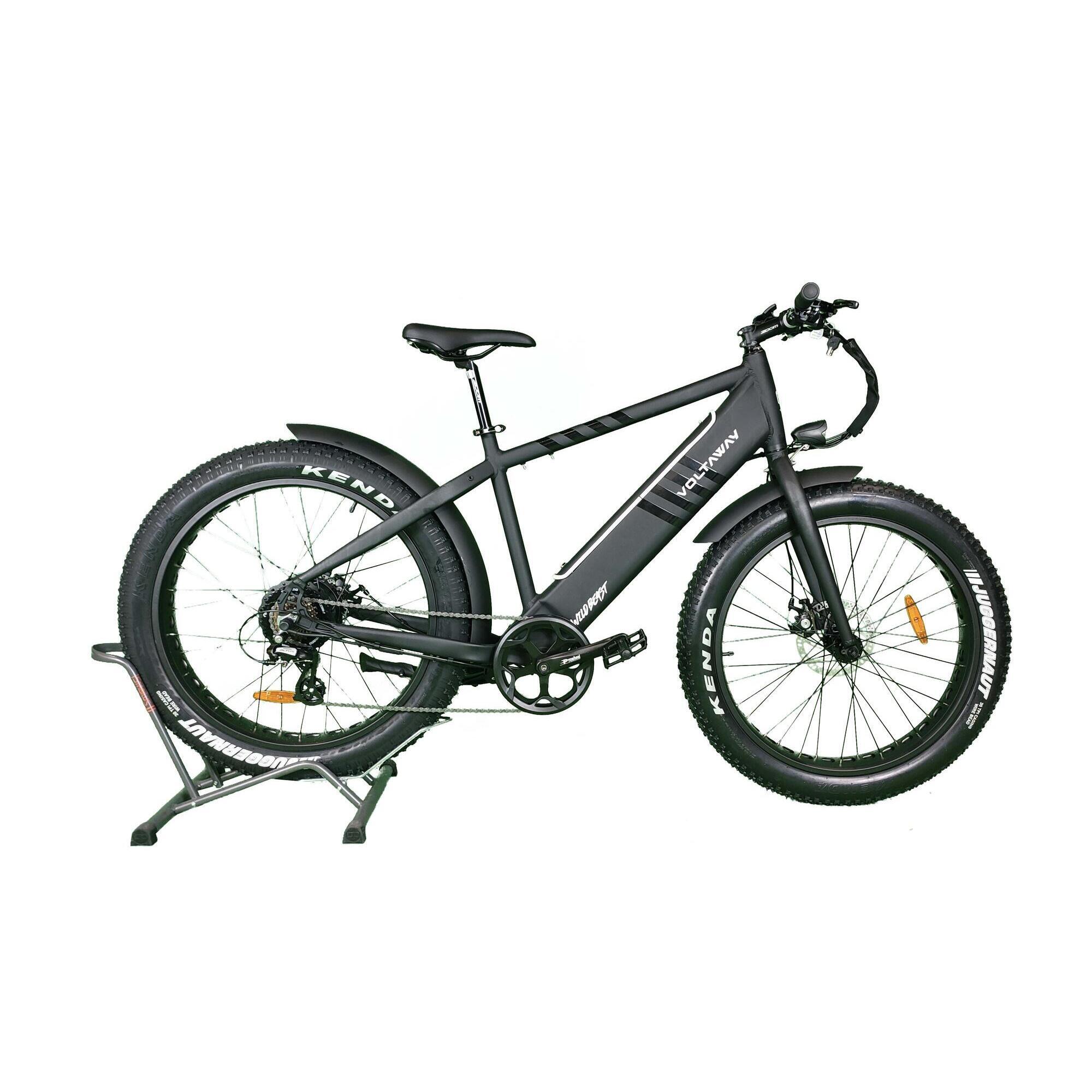 Reconditionne Velo Fat Bike electrique Wildbeast Noir Excellent etat VOLTAWAY Decathlon