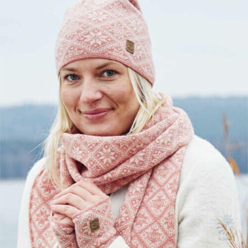 Chauffe-mains en laine tricotée Freya Lichen Green 21 - Taille unique - Vert