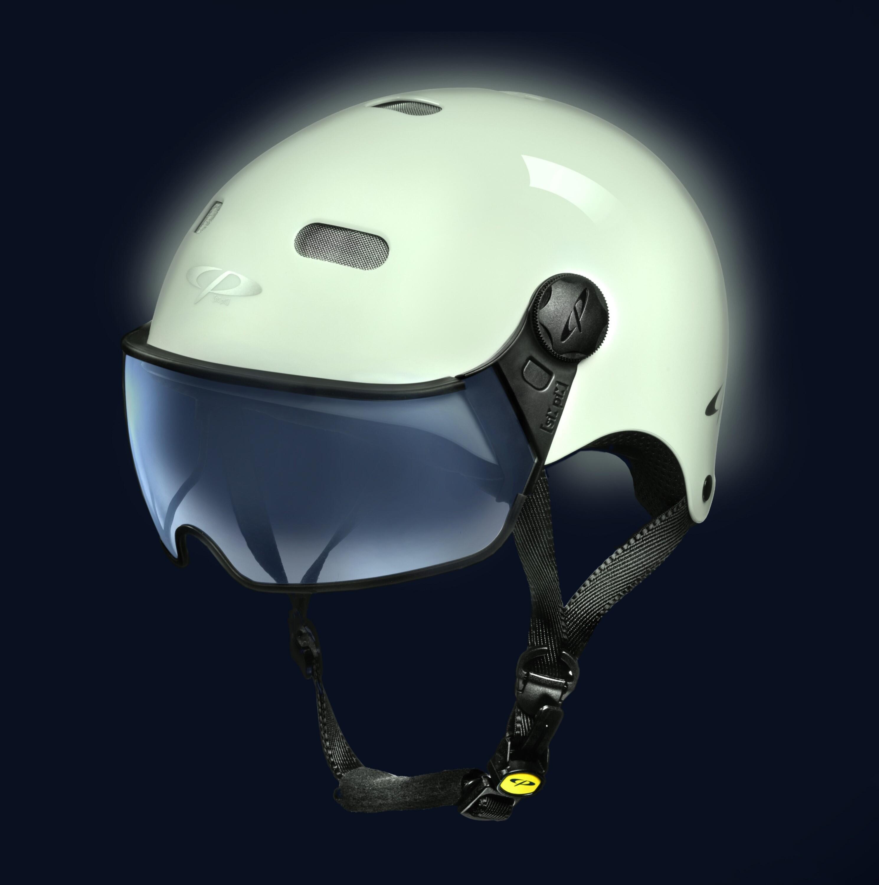 Carachillo Urban Fahrradhelm mit Visier (clear) Magic (fluoreszierend) Unisex 2/4