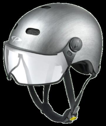 Carachillo Urban Fahrradhelm mit Visier (clear) cubic metal soft touch Unisex
