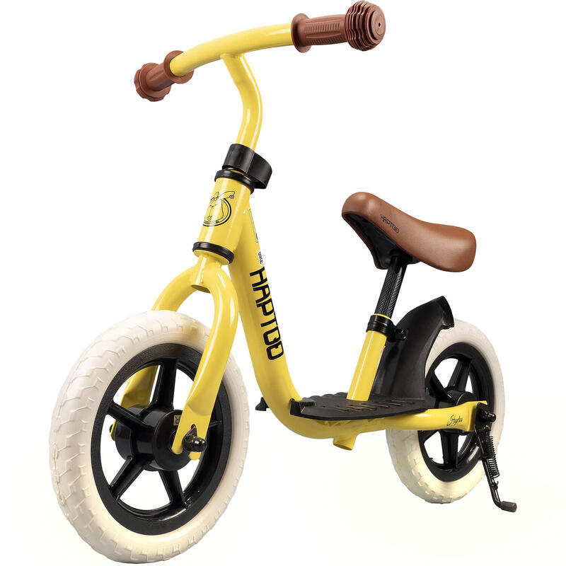 Bicicleta fara pedale Fun, cu suport pentru picioare,10 inch, galben