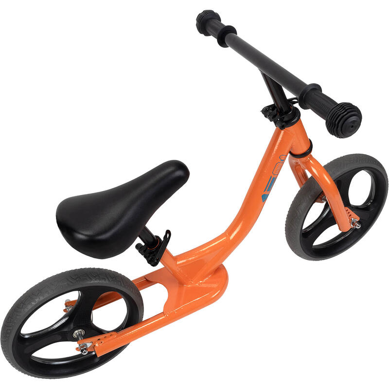 Bicicleta fara pedale Strike, cu roti luminoase de 12 inch, orange